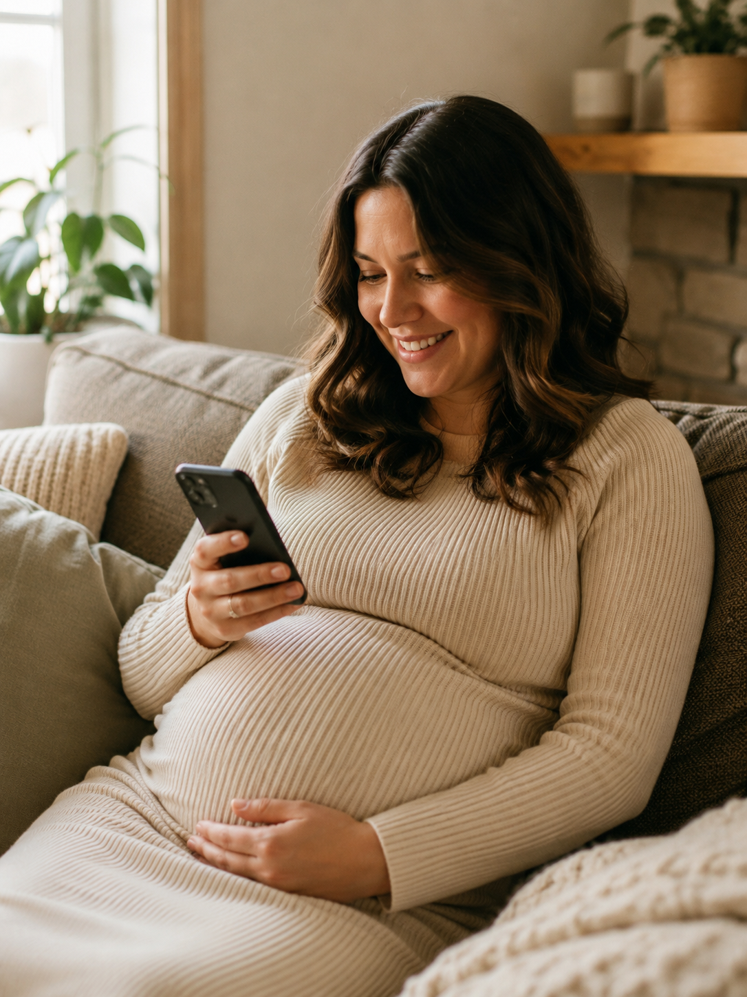 surrogacy working with intended parents — surrogate texting intended parents from home
